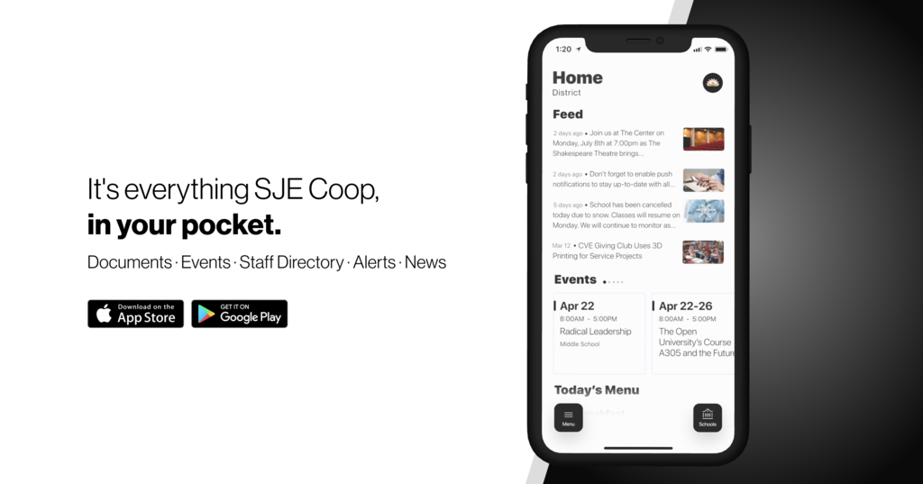 new app - it's everything SJE COOP, in your pocket